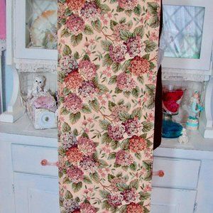 Luxury Deep Purple and Taupe Hydrangea Country Cottage Farmhouse Table Runner